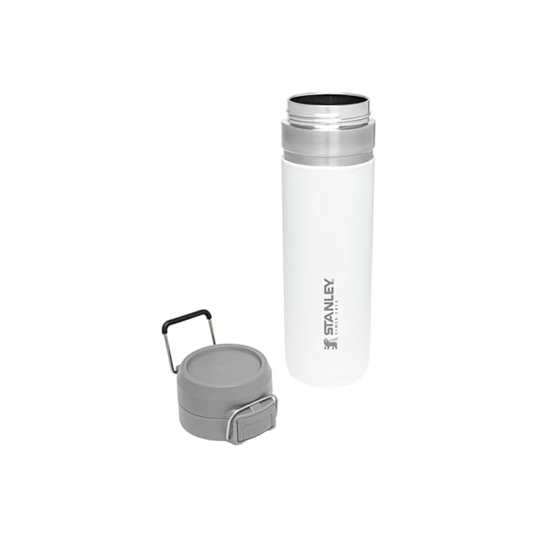 Stanley Quick Flip GO Water Bottle 24 oz | Push Button Lid | Leakproof and Packable for Travel and Sports | Insulated Stainless Steel | BPA-Free | Polar - Image 4