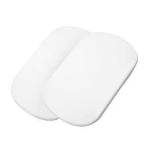 Maxi-Cosi Iora Bettlaken für Babybetten, Spannbettlaken für Maxi-Cosi Iora (Air) und Tori, 2er Set Spannbettlaken für Beistellbett, Weiß