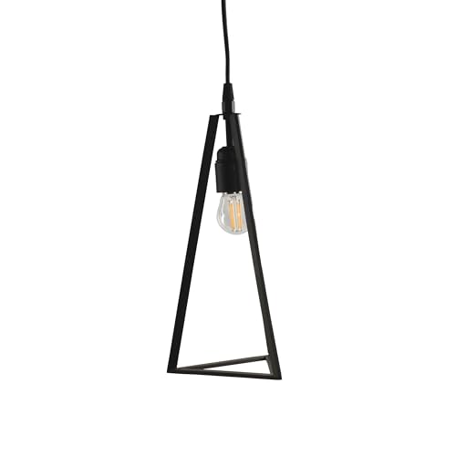 Image of BENE Baton Pendant Lamp, Mild Steel Indoor Modern Hanging Lamp, E-27 Base Ceiling Hanging Light for Home Decor, Kitchen, Living Room, Bedroom, 15 cm (Black, Pack of 1 Pc)
