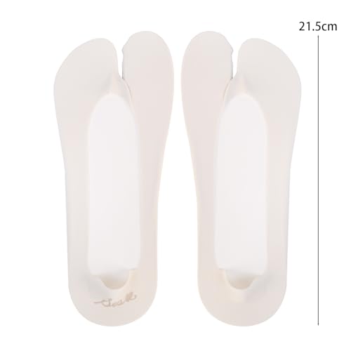 1Pair Breathable Cotton Invisible Crew Socks Low Cut Elastic Non-slip Two Toe Socks Simple Separate Toe Boat Sock Women2