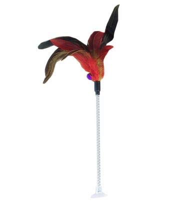 Cat Interactive Toy Stick Feather Wand With Small Bell Mouse Cage Toys Plastic Artificial Colorful Cat Teaser Toy Pet Supplies (Tpye12) image 5