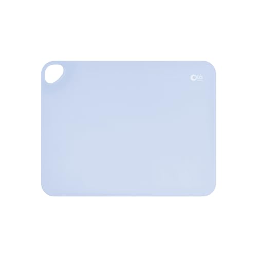 Image of Olababy Fold N Go Silicone Placemat w Travel Case | Dishwasher Safe, BPA Free, Non-Slip, Waterproof | Mini Dining Mat for Infants, Babies, Toddlers and Kids (1, Blueberry)