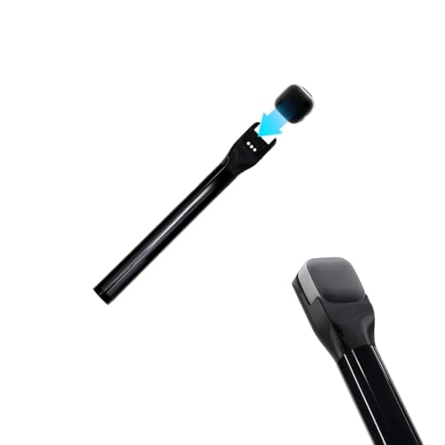Poste de micrófono de mano para DJI Mic Mini 2, palo de micrófono ligero para entrevista con soporte de soporte, mango de PVC para micrófono inalámbrico DJI. (Negro) 15 cm