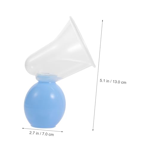 Extractor de leche manual 2 piezas rosa y azul miniatura 2