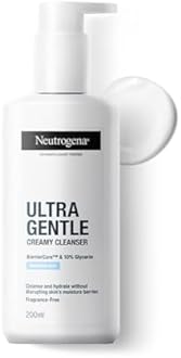 Neutrogena Ultra Gentle Creamy Cleanser | 14X Gentler Cleanser | All Skin Types Including Sensitive Skin | Face Wash for Sensitive Skin for Men & Women | With Barriercare Technology & 10% Glycerin | Paraben-Free