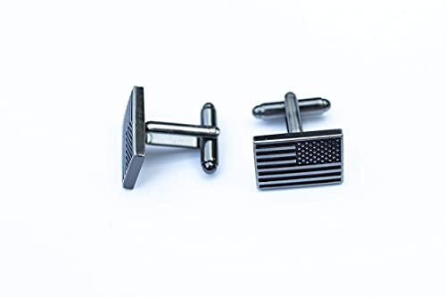 Subdued American Flag Cufflinks - Patriotic Menswear Accessories - Military Gifts for Men - Veteran Owned and Made in USA - Assault Forward4