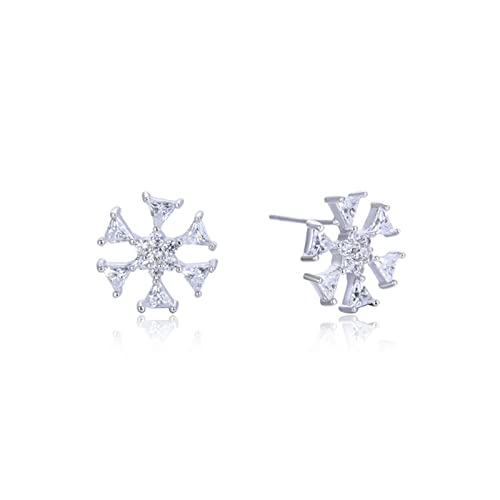 Bijoux de type sans fermoir pour femmes, boucle d'oreille flocon anti-perte