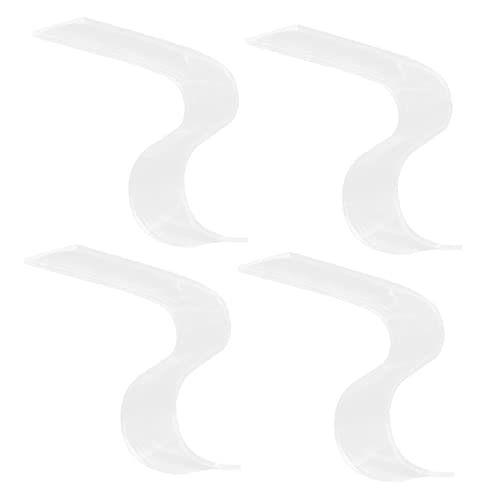 KOMBIUDA 4pcs Acrylic Belt Display Stands Creative Holder for Supermarkets Shops Smooth Stable Design for Organized Merchandise Presentation