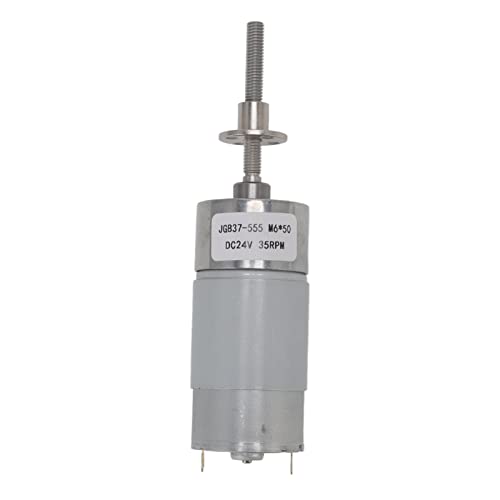 Motorreductor CC Rosca M6x50, Motor de reducción de velocidad de bobina de latón con carcasa de aleación de aluminio autoblocante, Motorreductor DC24V con brida para equipos de (Akhrabm)