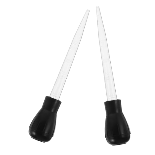 2 Piezas Gotero De Aceite para Barbacoa Inyector De Marinada De Carne Basters De Pavo para Cocinar Herramienta De Inyección De Sabor Inyector para Carne Baister Cooking Negro