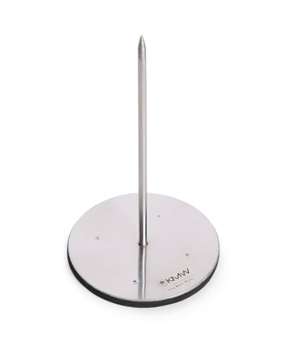 Image of KMW Stainless Steel Bill Holders with 6-inch Round Base - Set of 3, Stylish & Durable for Restaurants, Cafes, and Bars - Perfect for Organizing Bills & Menus