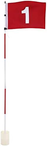 KINGTOP Golf Flagsticks Pro, Putting Green Flags Hole Cup Set, All 6 Feet, Golf Pin Flags for Driving Range Backyard, Portable 5-Section Design