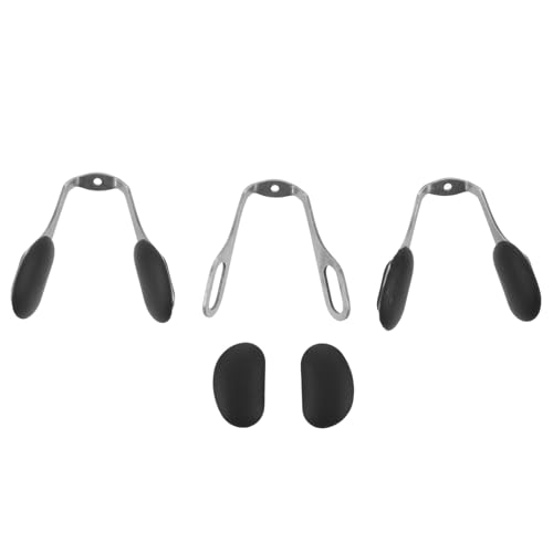 HOODANCOS Supporto Ponte Nasale in Metallo per Occhiali da Sole 3 Pezzi Cuscinetti Morbidi in Silicone Antiscivolo Avvitabili Nasello di Ricambio Leggero per Uso Sportivo e Comfort