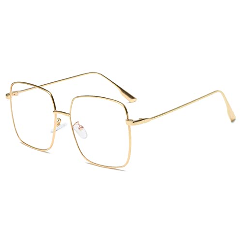 BAODAREN Blue Light Blocking Glasses Oversized Square Frame Women/Men Anti Eyestrain Computer Eyeglasses L3000A