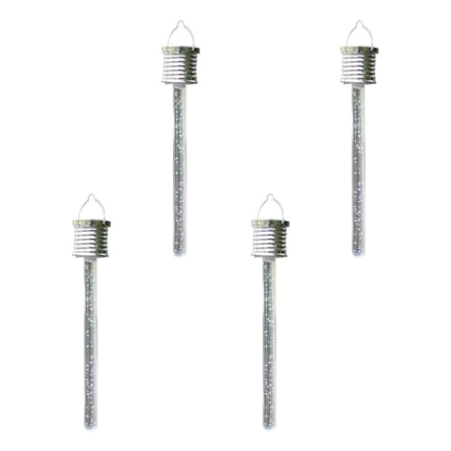 Uonlytech Lampe Solaire LED en Tube Acrylique Suspendue, Éclairage Extérieur Étanche pour Balcon et Jardin, Lot de 4 Tubes Décoratifs