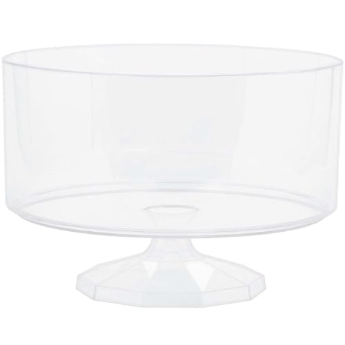 Clear Plastic Medium Trifle Container - 7.38" (1 Count), Elegant & Durable - Perfect For Parties, Buffets & Catering Events