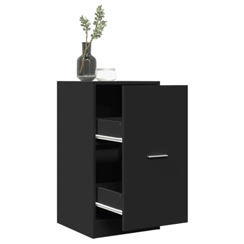 UJCHVHN Gabinete de boticario negro de 40 x 41 x 77,5 cm, gabinetes de madera diseñados y armarios de almacenamiento y taquillas