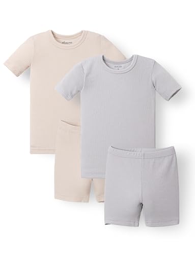 Image of AVAUMA Toddler Short Pajamas Set Baby Boys Girls Kids Snug fit Ribbed Sleepwear pjs for Daily Life Style