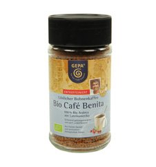 GEPA Premium Bio Café Benita ENTCOFFEINIERT - Instant Kaffee - 1 Karton (6 x 100g) Fair Trade...