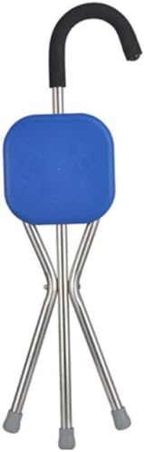 Bastón para Trípode con Asiento Bastón con Silla para Caminar Plegable Bastón Ortopédico Taburete Mango Ergonómico para Personas De Mediana Edad Y Ancianos para Caminar