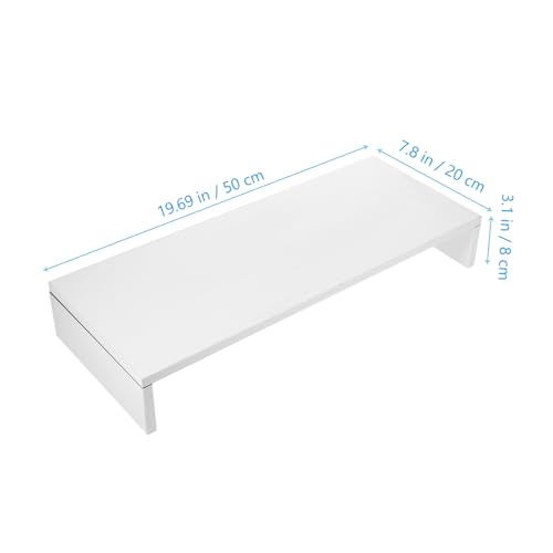 Support moniteur bureau multifonction réhausseur écran blanc stable - 5