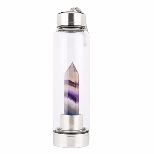 Bouteille d'eau en cristal naturel de 550ml avec élixir d'obélisque Reiki - 2