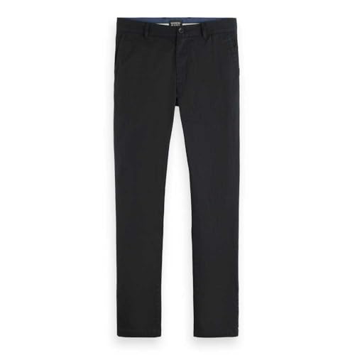 Scotch & Soda Mott Chino, Pantaloni, Uomo, Black FW 001, 33W / 30L