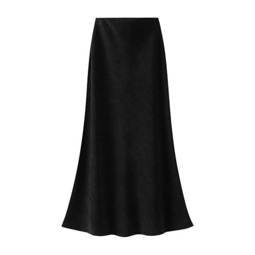Women’s Fishtail Mermaid Long Skirt Fall Winter A-Line Bodycon Skirt Warm Vintage Swing Pleated Maxi Skirts