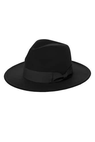 Image of BABEYOND 1920s Gatsby Panama Fedora Hat Cap for Men Gatsby Hat for Men 1920s Mens Gatsby Costume Accessories