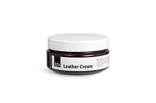 LUTZ Crema para Piel, Crema de Cuero Rejuvenecedora, Restaura Zapatos de Piel, Bolsos, Chaquetas y Más con la Crema para Piel Disponible en Muchos Colores 100 ml, Hecha en Europa (106 - Marrón Oscuro)