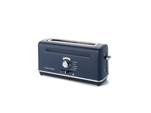 riviera&bar Grille-Pain Expert Inox - 1010W, 5 Programmes, 7 Niveaux de Brunissement, Fente Extra-Longue 26 cm - Fonctions Dorage, Réchauffage, Vision,...