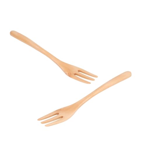 Holzgabeln, 2 Holzutensilien Zum Essen von Obst, Salatgabeln, Dessertgabeln, Mittagessengabeln, Wiederverwendbare Handgefertigte Holzgabeln Im Japanischen Stil, Salat Abendessen Gabeln, Holzgabeln Set