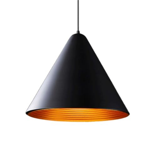 Suspension vintage noire et dorée pour sublimer un îlot de cuisine moderne ou un restaurant