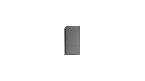trendteam smart living Armoire de Toilette avec Espace de Rangement, Matériau en Bois, Gris Brillant, 37 x 77 x 89 cm
