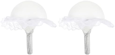 NUOBESTY Bridal Bouquet Holders 2-Pack Wedding Bouquet Holder Foam Handles 9.05 X 9.05 X 8.26 in DIY Bridal Flower Holder with Lace Design for Bride Bouquets Wedding Showers Engagement Parties image 3