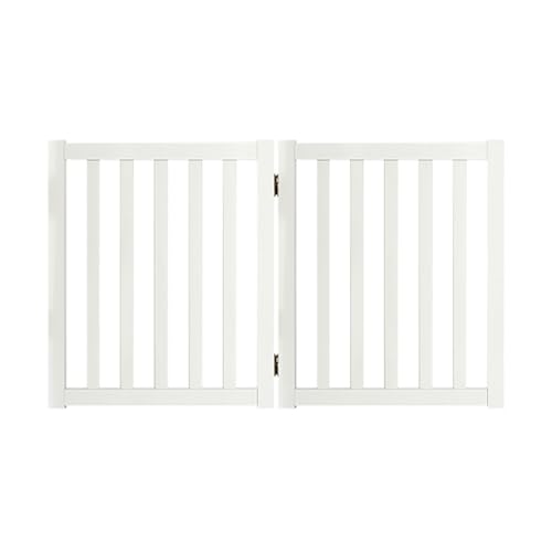 MLVFHN ペットサークル 犬 サークル フェンス 無垢材 折りたたみ式 安定性 隙間が小さい 犬サークル 室内 ペット 柵 回転可能 折りたたみ ゲージ ペットゲージ 犬用ゲージ 滑らかな仕上げ(ホワイト,100X2X60cm)