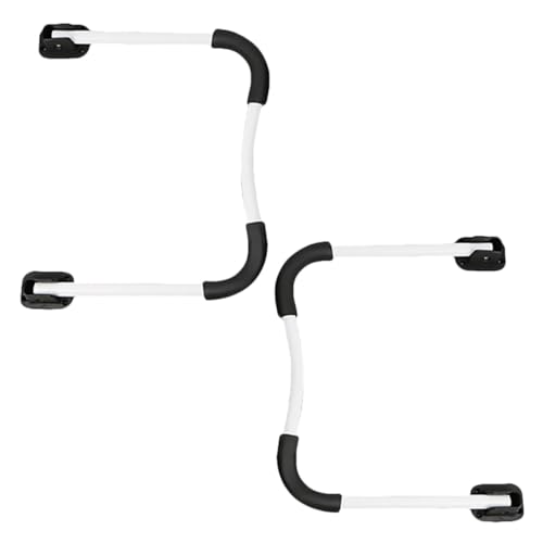 ELEOUTI Patas Plegables para Mesa de Cama 2 Piezas Hierro Soporte Antideslizante Color Claro y Negro para Escritorio Portátil Uso en Hogar Oficina