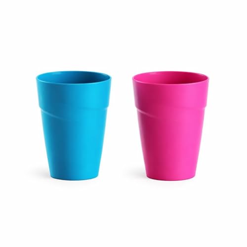 Lot de 2 Gobelets Réutilisables en Plastique Rigide 250 ml – Gobelets Colorés – Usage Domestique, Fêtes et Événements – Couleurs Aléatoires