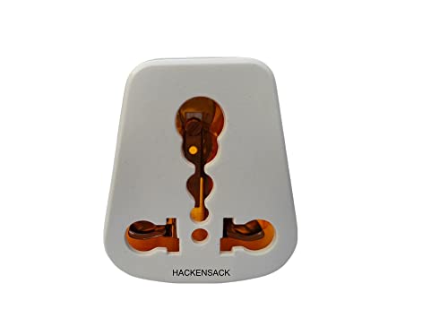 Image of Hackensack Smart Conversion Plug 6A to 15A (Polycarbonate) Heavy Duty Converts 6 Amp to 16Amp Current, 3 Pin Universal Socket 240V for All Types of International Plugs (White) (2)