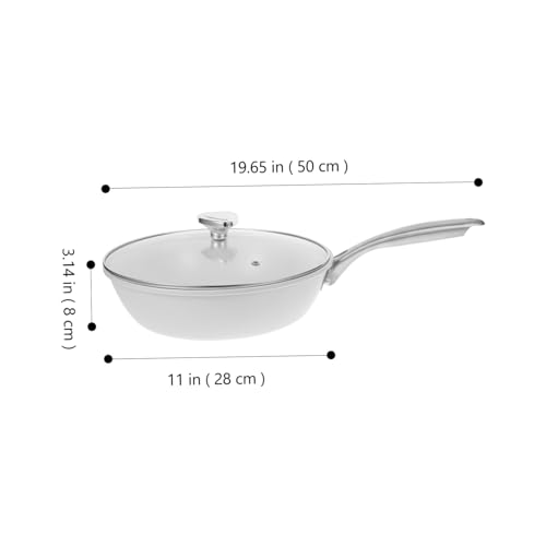 Wok pequeño cerámico antiadherente con tapa miniatura 6