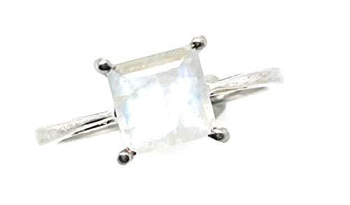 Genuine Rainbow Moonstone 925 Solid...