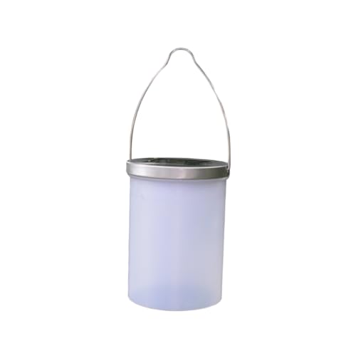 YOSADIER Lámpara Solar LED Cilindrica para Jardín Luz Nocturna Colgante para Patio Lámpara Exterior Recargable Luz Cálida y Colorida Ambiental para Exteriores