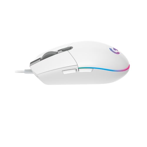 Logitech Gaming Mouse G102 LIGHTSYNC - Mouse per destrorsi, ottico, 6 pulsanti, cablato, USB, bianco - Immagine 2