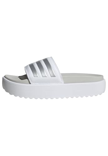 adidas Damen Adilette Platform Slides, Cloud White/Zero Metalic/Grey One,...