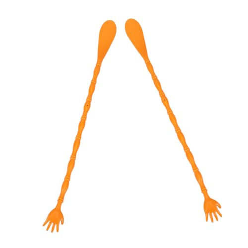 FOMIYES 2pcs Multi-use Back Scratcher Shoehorn Long Handle Stick for Itching Relief Plastic Hand Shaped Scratch Tool for Easy Shoe Wearing
