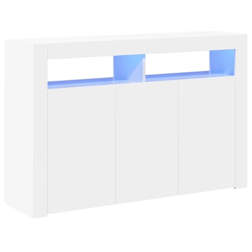 vidaXL Sideboard mit LED-Leuchten Kommode Anrichte Schrank Beistellschrank...