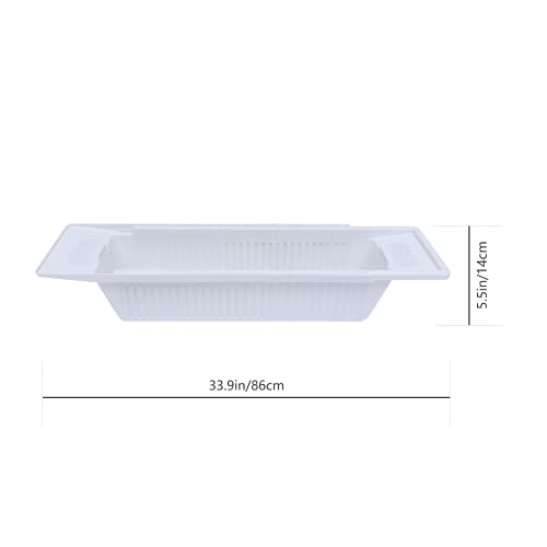 Bathtub Storage Rack Bathtub Caddy Extendable Bathtub Tray Plastic Shower Tub Storage Table Bathtub Shelf For Kids Toy Shampoo Bottle Sundries Storage Bathtub Storage Rack #TOP3