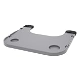 MIIWWOWO Wheelchair Tray with 2 Cup Holder, Removable Wheelchair Table for Adults Elderly (Grey, with Hook Type)