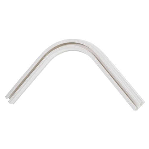 TOVINANNA Riel de Cortina Adhesivo para Montaje en Techo y Pared, Guía Deslizante Silenciosa Esquina de 90° para Cortinas, Riel Flexible para Hogar, Oficina y Baño