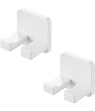 山崎実業(Yamazaki) フィルムフック 歯ブラシホルダー シングル 2個組 ホワイト W2.6×D2.4×H2.6cm(1つあたり・フィルムフック含まず) タワー tower 浮かせる収納 歯ブラシ立て 歯ブラシスタンド 10033